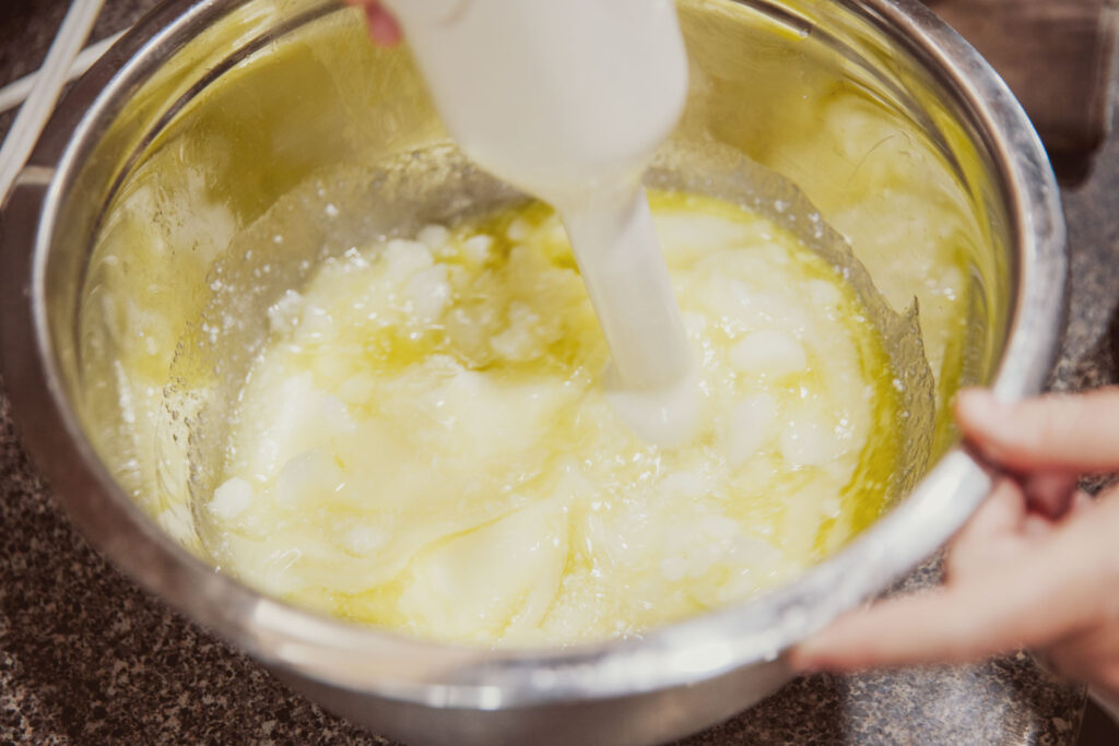 Whipping rendered beef tallow