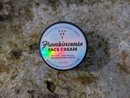 Frankincense Tallow Face Cream (2 Oz Amber Glass Jar)